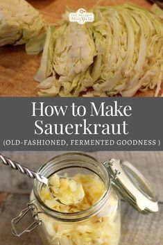 Tips for making homemade sauerkraut: an old-fashioned heritage recipe and classic fermented food #fermentedsauerkraut #homemadesauerkraut
#recipeinspiration #recipecreator #recipebox 
full recipe : guide-recipes.com