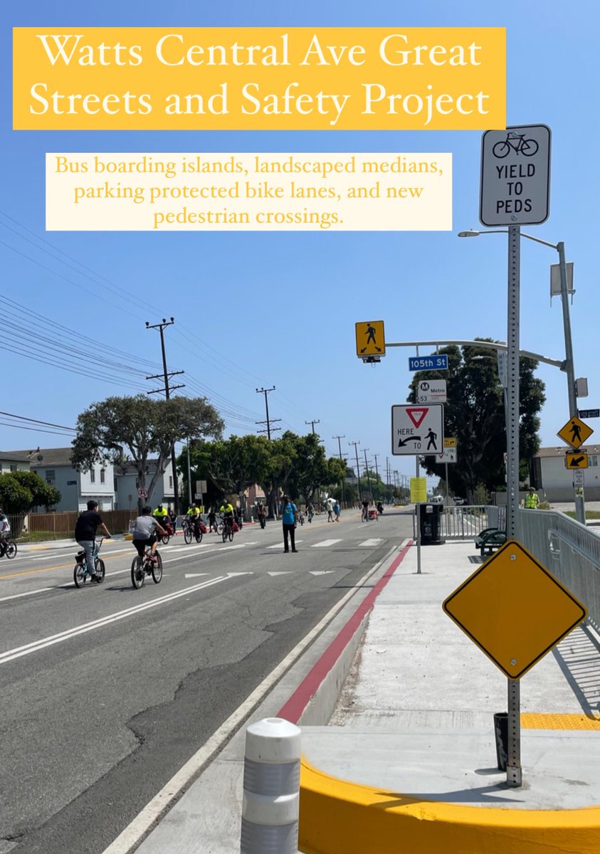 Pedestrian and cyclist safety improvements along Central Ave @LADOTlivable @LADOTofficial.