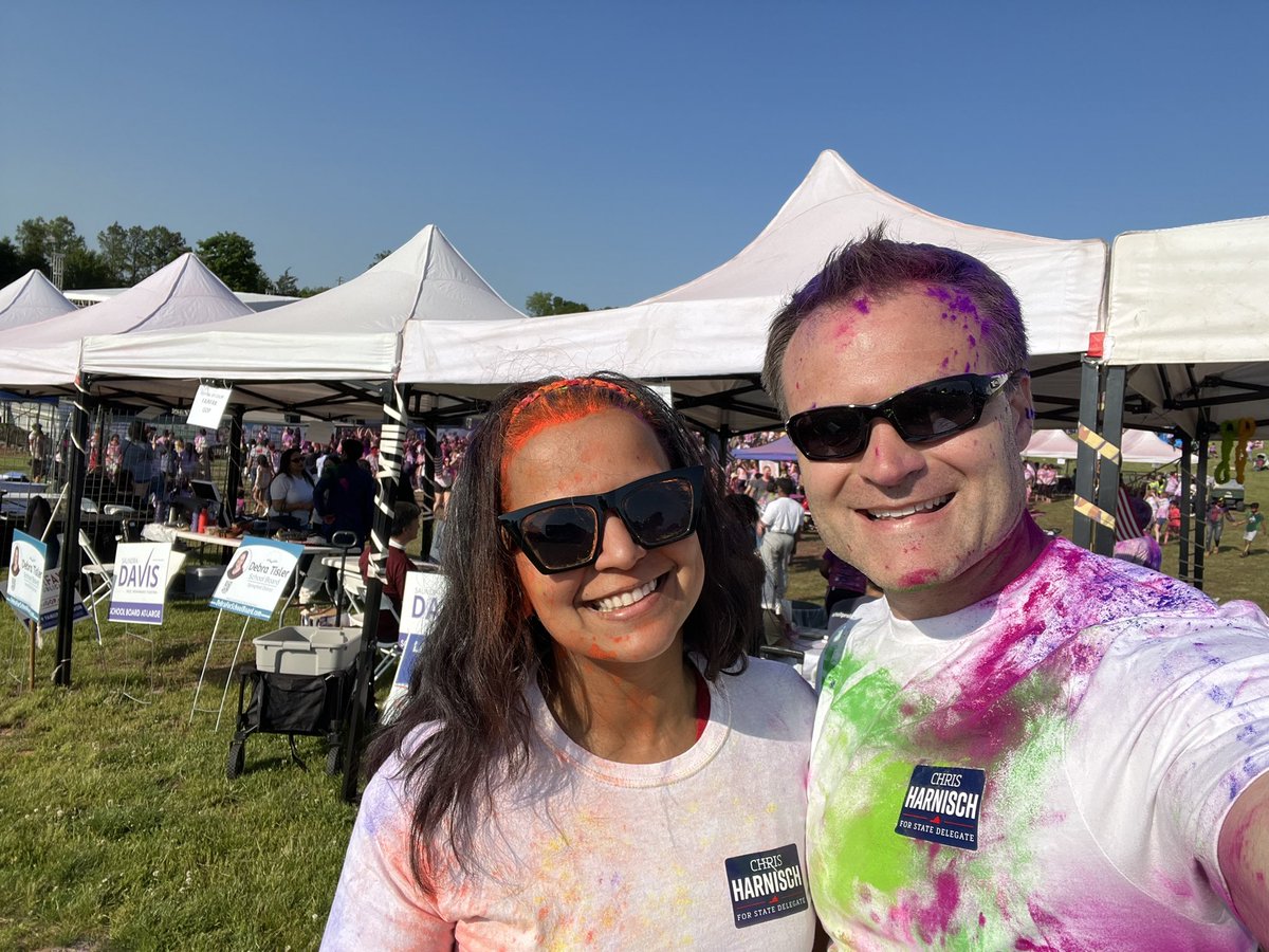 Natasha and I had a blast celebrating at the Festival of Colors with members of Northern Virginia’s vibrant #IndianAmerican community! #Holi