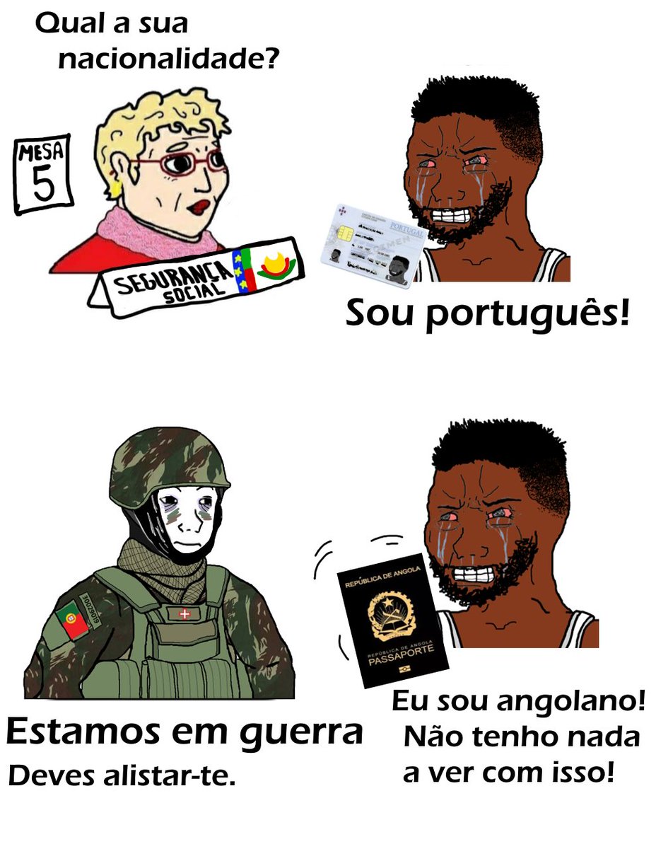 Vanguarda_PT's tweet photo. Para todos os efeitos, temos em solo nacional uma 5ª coluna de alógenos que se dizem "portugueses" para tudo o que é do bom e do melhor (Subsídios, usarem o nosso passaporte, usufruírem do SNS etc), mas depois quando se apanham servidos maldizem o nosso povo ("colonialistas, racistas, opressores"). 

Muitos vêm-nos apenas como porta de entrada para a Europa e como um país em que o processo da obtenção da nacionalidade é dos mais fáceis a nível europeu, zarpando assim que obtêm a tão desejada nacionalidade, com 0 intenções de se integrarem na comunidade nacional. 

Assim sendo, nós também não desejamos a sua integração. Pelo contrário: ambicionamos retirar a cidadania a todos aqueles que vêm Portugal como uma porta de entrada para a Europa e usam e abusam da facilidade com que o nosso governo etnomasoquista cria "portugueses" de papel.