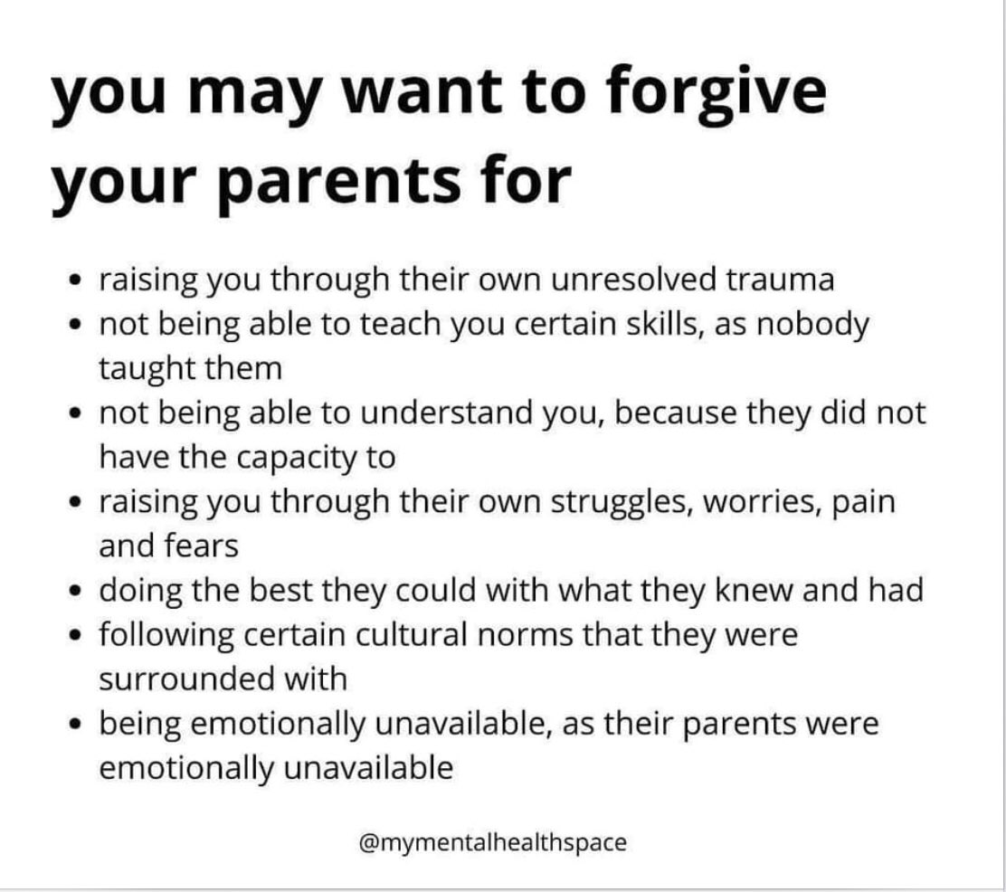 My mom and dad, struggled with their own trauma and the community with theirs.