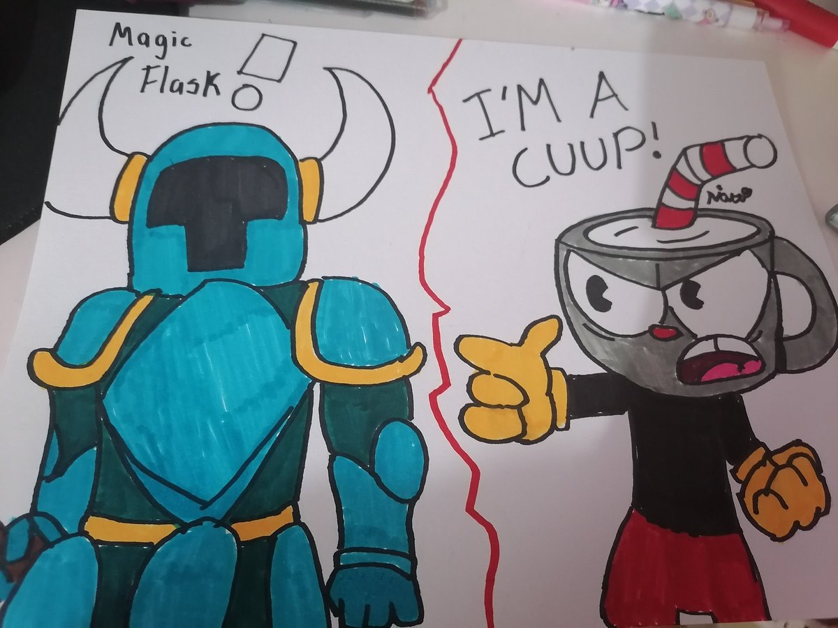 Jessetatic60's tweet photo. Mi parte fav del episodio 1 de indie cross #indiecross #shovelnight #cuphead #fanart 

Avance https://t.co/8wg1T8V8sP