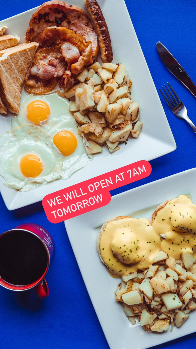 Even on holidays we open at 7am #eggs #bacon #coffee #breakfast #getcracking