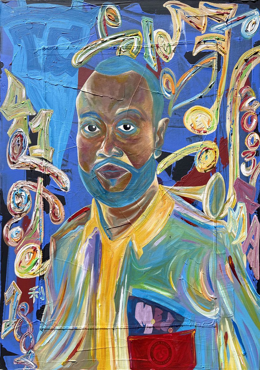 TheArtofLigel's tweet photo. Today, May 20, 2023, is my 41st birthday. To celebrate, I painted this symbolic self-portrait for my 41st birthday. This piece is:
Size: 36 in x 48 in
Media: Acrylic and paper on canvas
Year: 2023
Happy Birthday to me! 
#artistselfportrait 
#portraitofficial 
#commissionswelcome https://t.co/nIA2nhZpbB