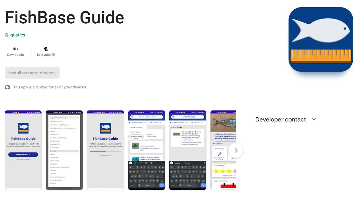 FishBaseProject's tweet image. #FishBaseGuide, an Android app designed to provide all fish enthusiasts with the #minimumlength, #optimumsize, #vulnerability indications &amp;amp; a treasure trove of useful information to share awareness towards the #sustainable use of #aquaticresources. More:  bit.ly/FishBaseGuide.