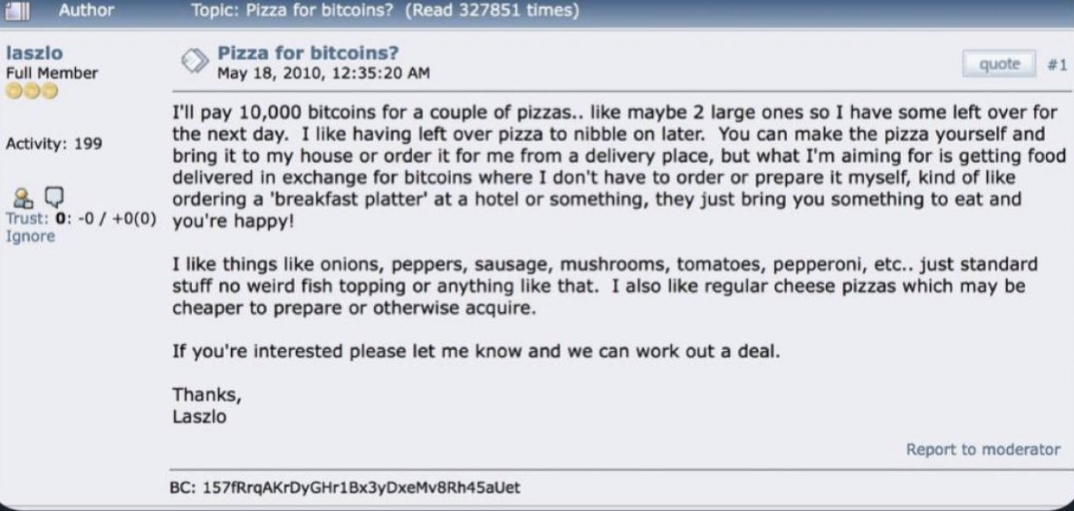 What people can remember is always a small story that conforms to people's thinking logic. Thank you for a small pizza, this little story is the starting point of Bitcoin's true first value! Happy #Bitcoin pizza day！