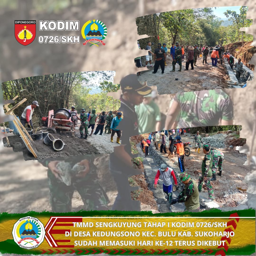 HUMASKODIMSKH's tweet image. TMMD Sengkuyung Tahap I Kodim 0726/Sukoharjo Tahun 2023 di Desa Kedungsono Kec. Bulu Kab. Sukoharjo sudah memasuki hari Ke-12.
#kasad
#panglima_tni
#puspentni
#dispenad
#korem074wrt_solo
#kodamdiponegoro
#tniad
#tni
#tni_ad
#pendim0726
#abdinegara
#pembinaan_teritorial
#pusterad