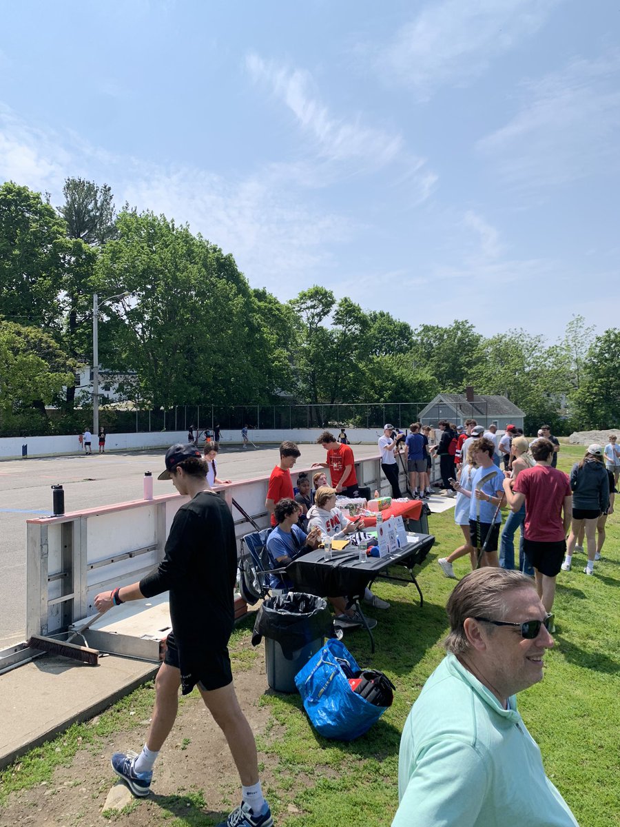 Congrats to Cam Patrick, Lyndan Dyer, Carter Laramie, and Chris Locke for organizing a huge street hockey tournament at Bud Orne Rink in Marblehead today. Raised tons of money for a good cause. And a good time was had by all. 

puckinupcancer.com