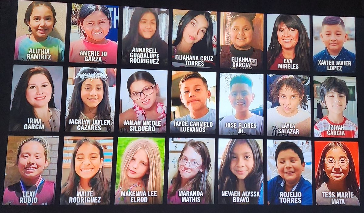 Remember the 21 innocent victims of the Uvalde school shooting one year ago. 19 children, two teachers. Greg Abbott and Texas / Uvalde law enforcement STILL with blood on their hands. #CNN #TheWholeStory @ShimonPro