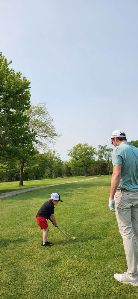 Theo Charles lines up an approach shot!