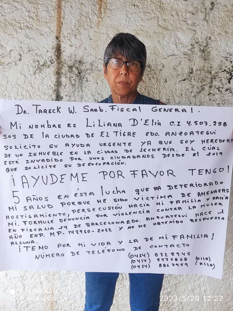 #AHORA #fiscalia 24 y 1era del Estado Anzoátegui es #designada para  #Investigar y #Sancionar a invasores del inmueble de una adulta mayor: por el #delito de Violencia Psicologica y Apropiación Indebida de su inmueble de la abuela  Liliana D' Elia, ubicado en Lecheria y ocupado