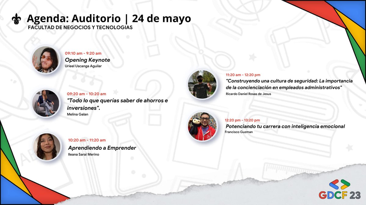 gdgixtac's tweet photo. 🔥Community Fest🔥

Google Developer Student Clubs los invita al Community Fest
 
Presentamos la tercera de muchas salas que estarán disponibles durante el evento no se pierdan estas increíbles charlas los días 24 y 25 de mayo. 

Los esperamos en USBI facultad de Ixtaczoquitlán https://t.co/aazVEpnSwU