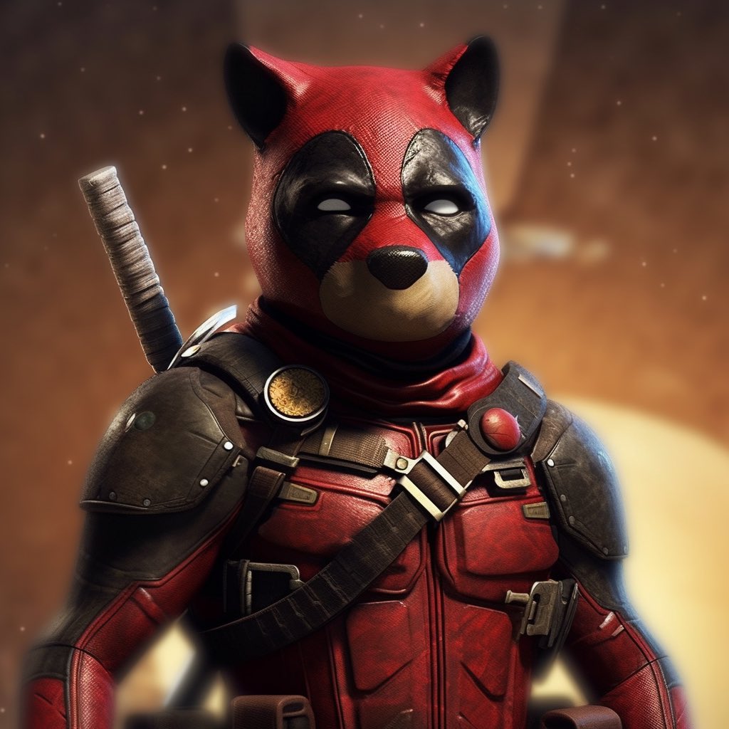 ltngbolt1's tweet photo. #doge #Dogecoin #Deadpool #dogepool 
Marvels newest character, Dogepool https://t.co/QTyYYsdEoz
