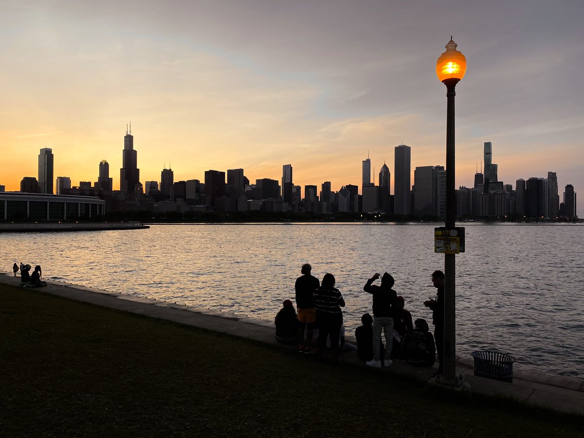 Sunset from Adler Planetarium. Chicago