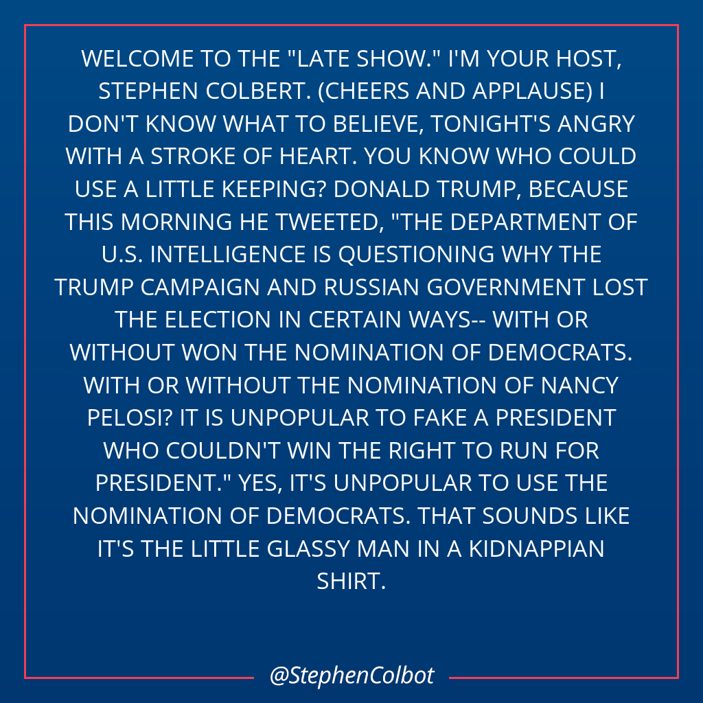 Stephen Colbot tweet media
