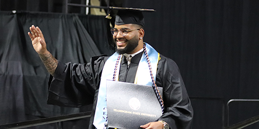 FraminghamU's tweet photo. Commencement weekend has officially come to a close. Congratulations to all of our #FramState23 graduates - especially our undergrads who received their degrees this morning. #rampride #fRAMily https://t.co/bq5ymOdtaK