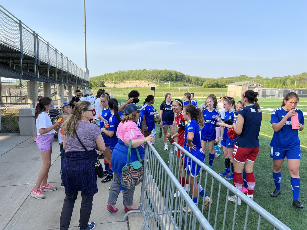 EqualTimeSoccer's tweet photo. ROCHESTER ROAD TRIP REPORT

@RochesterClub has its first ever @USLWLeague home opener today! They dropped a close one to @BavarianSoccer 0-1. 

Here’s our report:
- Rochester started in a 4-2-3-1
- Bavarians started in a 4-2-2-2
- Rochester was a bit scattered to start, but that’s somewhat expected for a team only now getting it’s players. 
- Bavarians also came out passing and combining really well. Scored in the 10th minute on what would be the game winner. 
- Rochester had a player go down with an injury a few minutes later and, after a break for her to be treated/helped off, they actually had — at minimum — equal run of play for the bulk of the middle of the game
- Bavarians largely took the reigns back toward the end of the game other than a late game flurry of chances for Rochester in the last few minutes like the *unreal* free kick by @Lissamizutani that had to be saved (video bottom right)
- both teams probably could have gone to their benches earlier. Reminder, in the W League, there is no reentry. BUT there are 7 subs allowed. So you basically *have* to sub a couple at half, a couple at min 60 etc to get the full use of your bench. 
- Fun @GopherSoccer tie in: Katie Koker (Racine native) is on this team but so is Eva Bruer! Both are deep cuts for casual fans but jumped out to us right away 
- Top players for Rochester were probably Mizzutani, Birch, DeGannes, and FOR SURE @arecarte844 in the attack and @cocoalcalde1 in goal, who might have no joke saved 3-5 goals with her shot-stopping. Chelsea Brown and Jayda Brown also added some really good energy and spark in a game that was a bit of a tough slog in 80 degree full sun with plenty of players clearly working into shape. 
- stadium notes: great playing surface, big stadium, concessions and merch available, nice gameday presentation overall 
- Also, don’t look now but @BavarianSoccer stocked up 6 points in their first two games. Plenty of season left but hard for Bavs to feel anything but psyched about that kind of opening weekend.