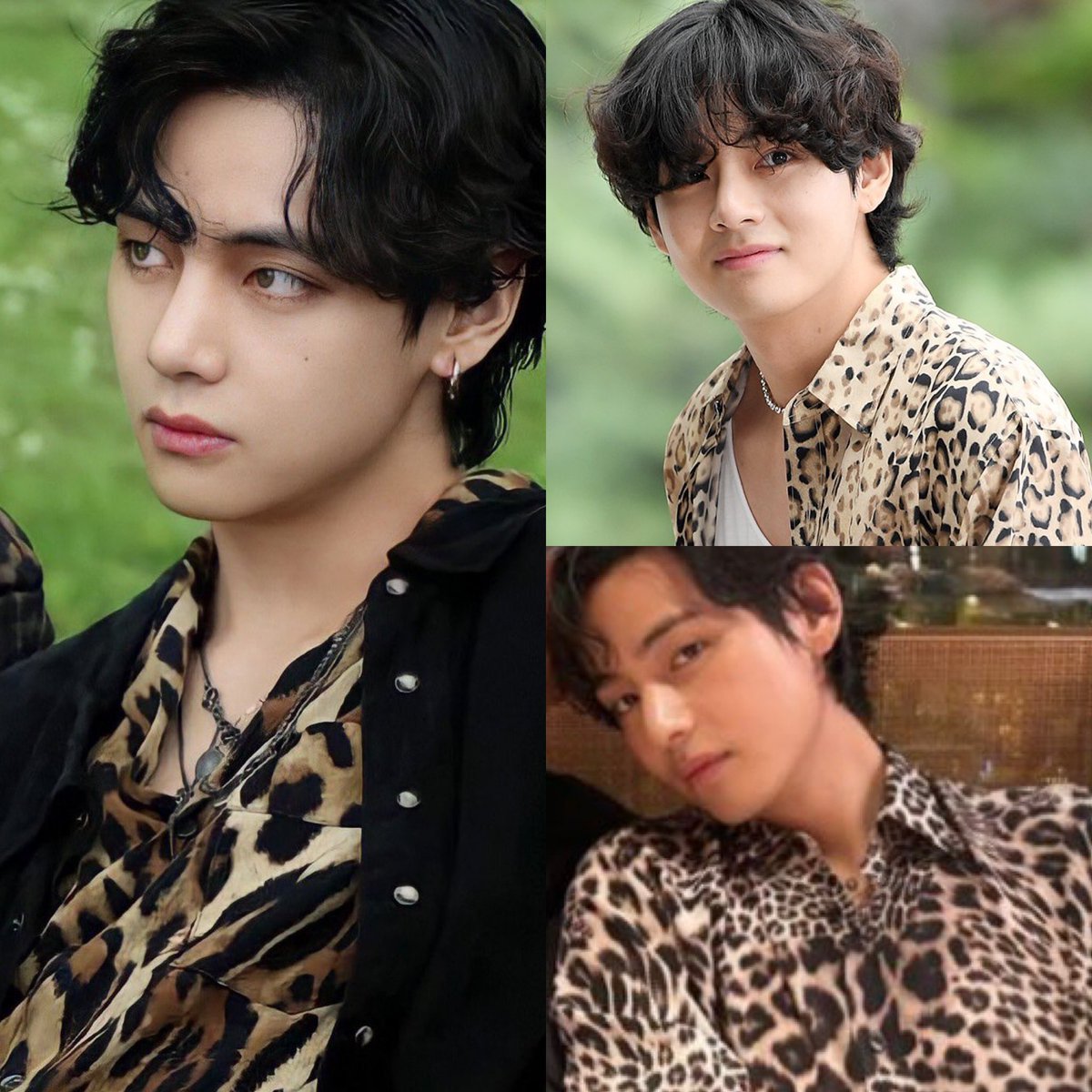 My_Taegi_Heart's tweet photo. This man always kills it in the leopard/tiger prints. #taehyung #btsv #tigerv #kimtaehyung https://t.co/lrJC5aF9YY
