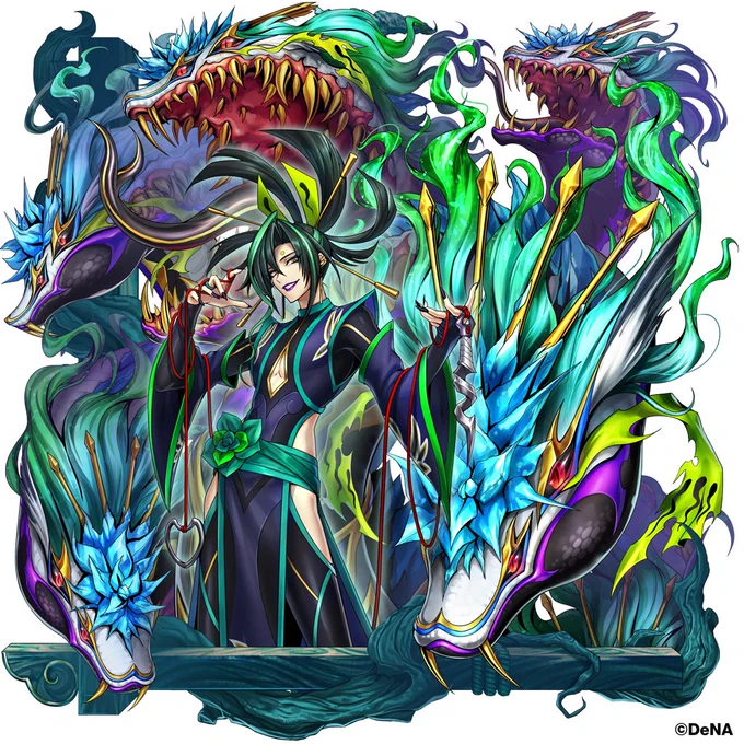 【開催中】 響魔吊召喚『売り言葉に買い言葉、調停即ち火に油』が始まりました今回は、自身にかかっている状態異常の数とそのターン数分威力が上昇する奥義を持つヴリトラさんがピックアップ  ▼ピックアップ期間 5/23(火)15:00～5/25(木)14:59  #メギド #メギド72