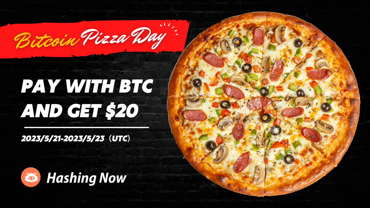 🍕🍕🍕Get Your Slice of the Action - $20 Bonus with Every Order at the #BTCPizzaDay !
💰 Prize Pool: $20 per order
📅Duration: May 21 - May 23
🎯Event Rule: Buy hashrate contracts and pay with BTC.