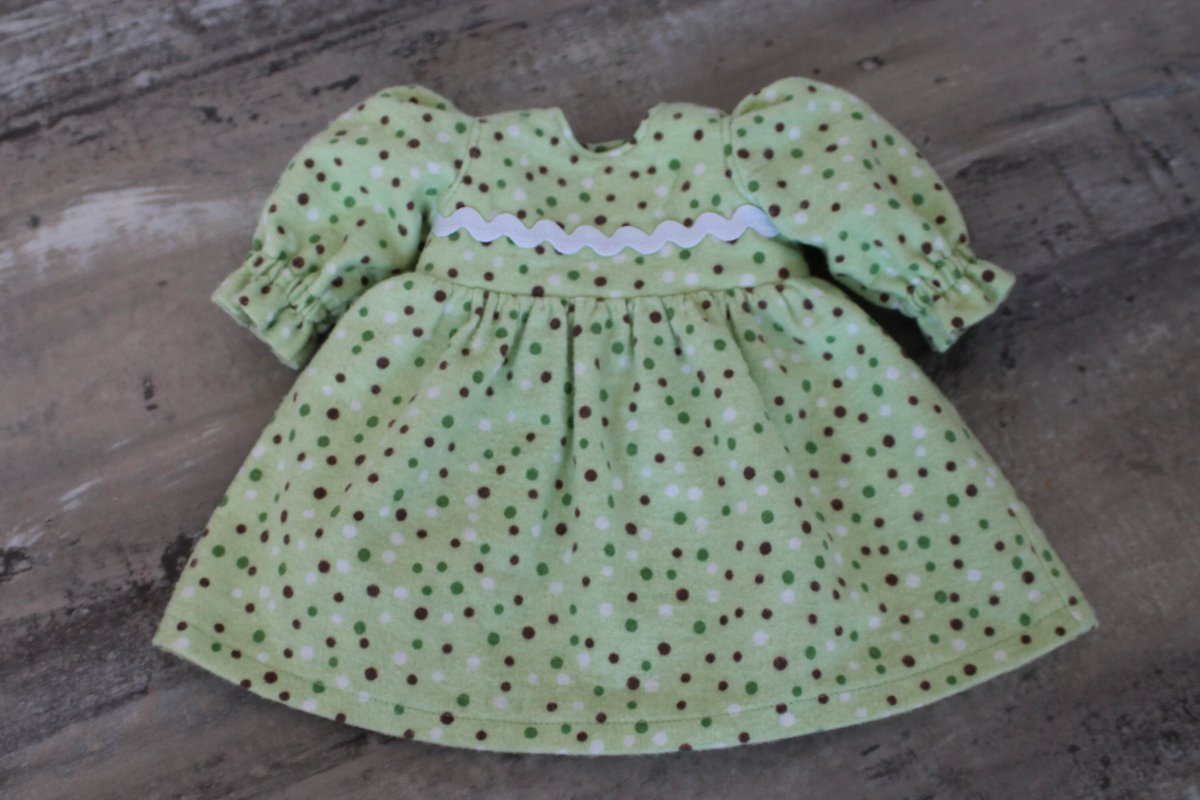 Excited to share the latest addition to my #etsy shop: Green Dot Flannel Nightgown, Baby Doll Dress, Pajamas, Handmade Cotton Nightie, Fits 12 to 13 inch Baby Doll, Free US Shipping etsy.me/45kSSUG #white #green #dollclothing #freeshippingetsy #SMILEtt23
