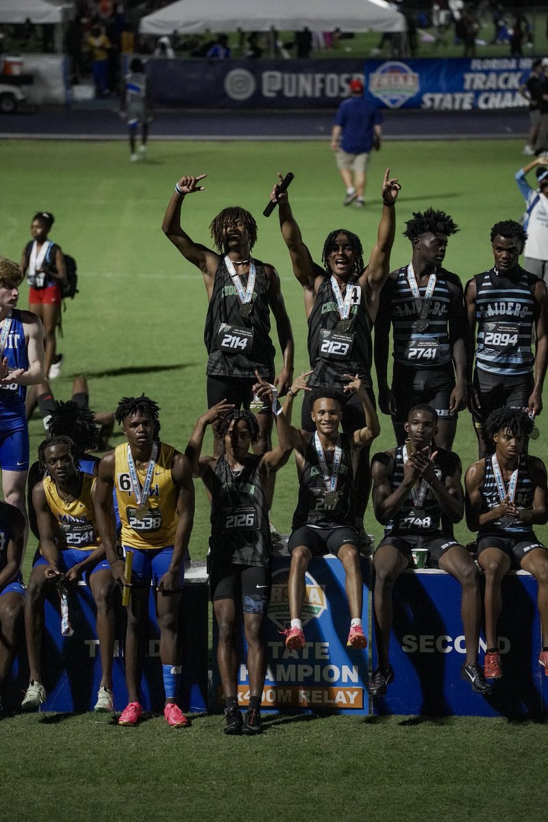 Court92986's tweet photo. Congratulations To Our 4x4 Team With A New School Record Of 3:16.02 And Of Course 3A FL State Champion!!!!!! https://t.co/24XFBxQinL