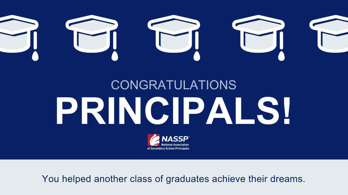 We see 👀 you, principals. Scrambling to make sure they all get that diploma📜. Attending graduation🎓, supporting them through the very last minute they're in your care. They're off to do big things–and there is another class waiting in the wings. Thank you for all you do.