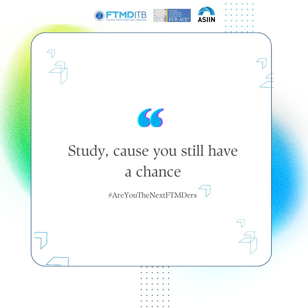 ftmd_itb's tweet photo. #AreYouTheNextFTMDers ?
Semangat dan sukses para pejuang SNBT 2023!
#SNBT
#FTMD
#ITB
#FTMD2023ToTheFuture https://t.co/vwvzaPwSxp