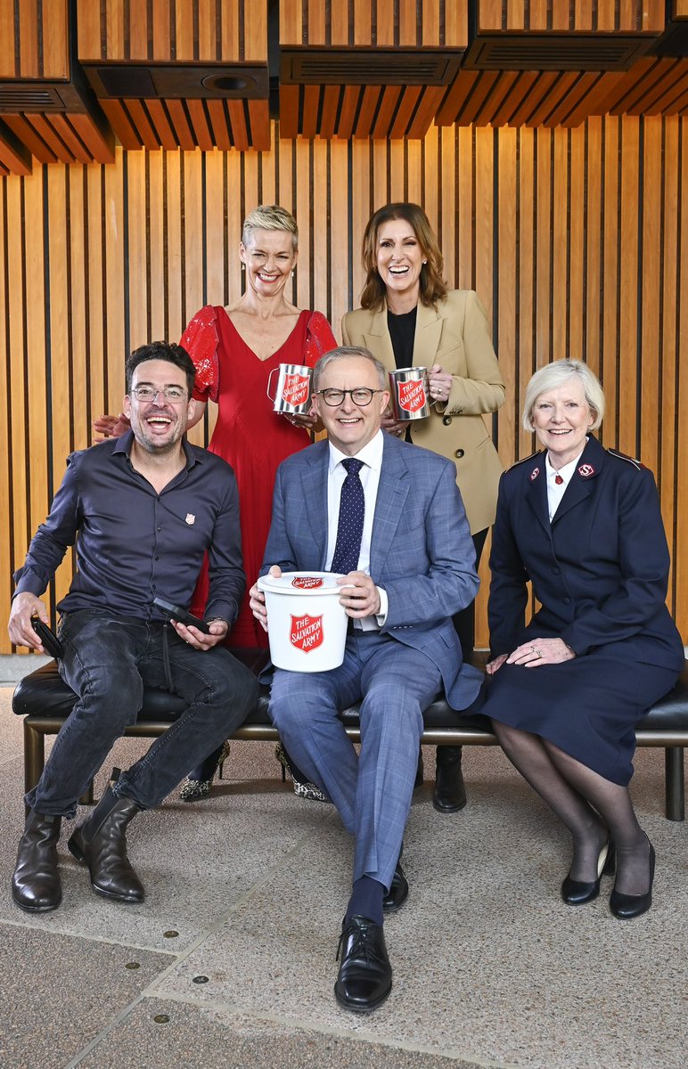 AlboMP's tweet image. The Salvos help millions of Australians every year with food, accommodation and services – proud to take part in their 2023 Red Shield Appeal.
