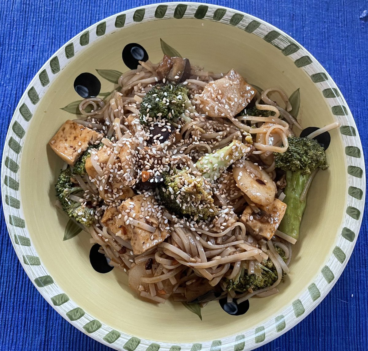 Eric, the Animated Chef on Twitter "Tofu/broccoli/eggplant w/rice