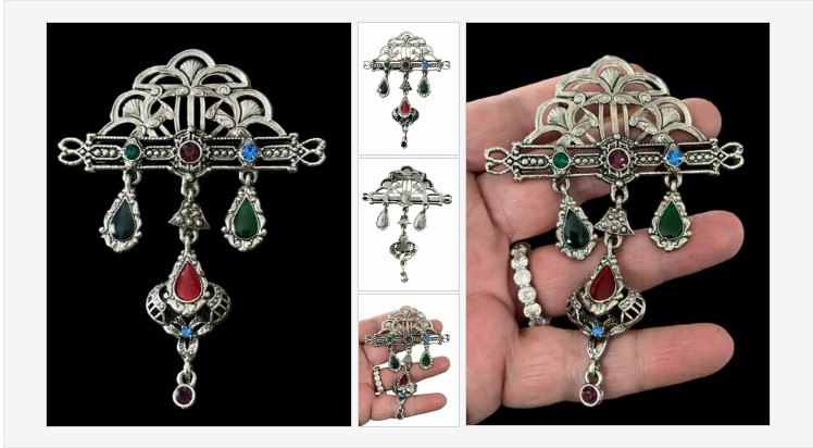 Vintage Art Deco Inspired Jewel Tone Rhinestone Enamel Dangle Brooch Pin | eBay #vintagecostumejewelry #costumejewelry #vintagejewelry #jewelry #estatejewelry #rhinestonebrooch 
ebay.com/itm/1259438616…