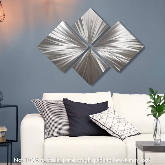 Large Metal Wall Art, Abstract Sculpture, Modern etsy.me/3DYIo1R #metalwallart #metalwalldecor #abstractsculpture #gallerywallset @etsymktgtool