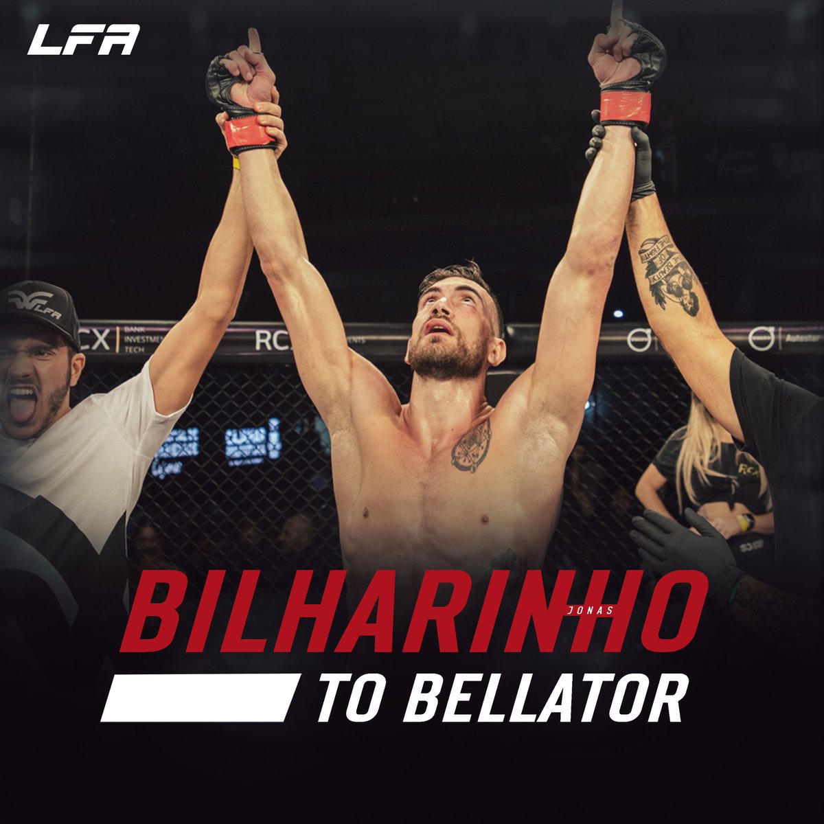 Congrats to @LFAfighting star @JonasBilharinho on signing with #Bellator! #MMA #LFANation #BellatorMMA