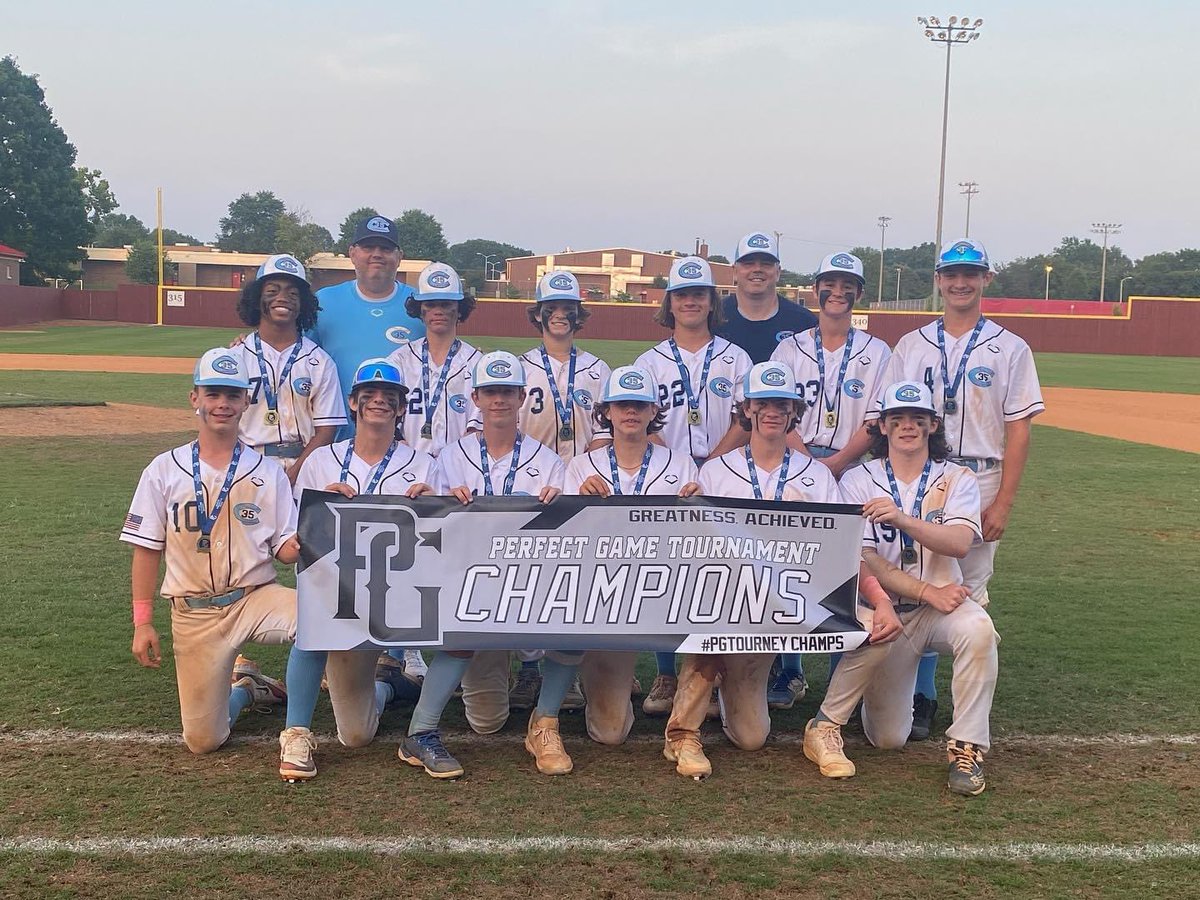 Perfect Game Silver Bracket Champions!! Way to go. Started 0-1, finished 4-0.  #C35Charlotte #C35baseball #perfectgame