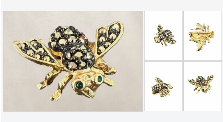 Vintage Signed Joan Rivers Japanned Gold Rhinestone Bee Insect Brooch Pin | eBay #vintagecostumejewelry #costumejewelry #vintagejewelry #jewelry #estatejewelry #signedjewelry #joanrivers 
ebay.com/itm/1259427961…