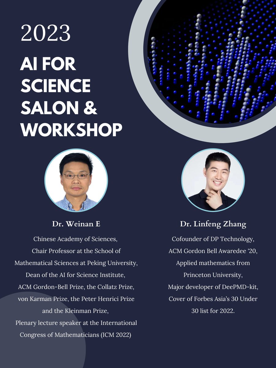 intelli_science's tweet image. Exciting in-person AI for Science event by @DeepModeling on @HKUniversity campus @ May 25, check it out here -- deepmodeling.typeform.com/hku-may2023