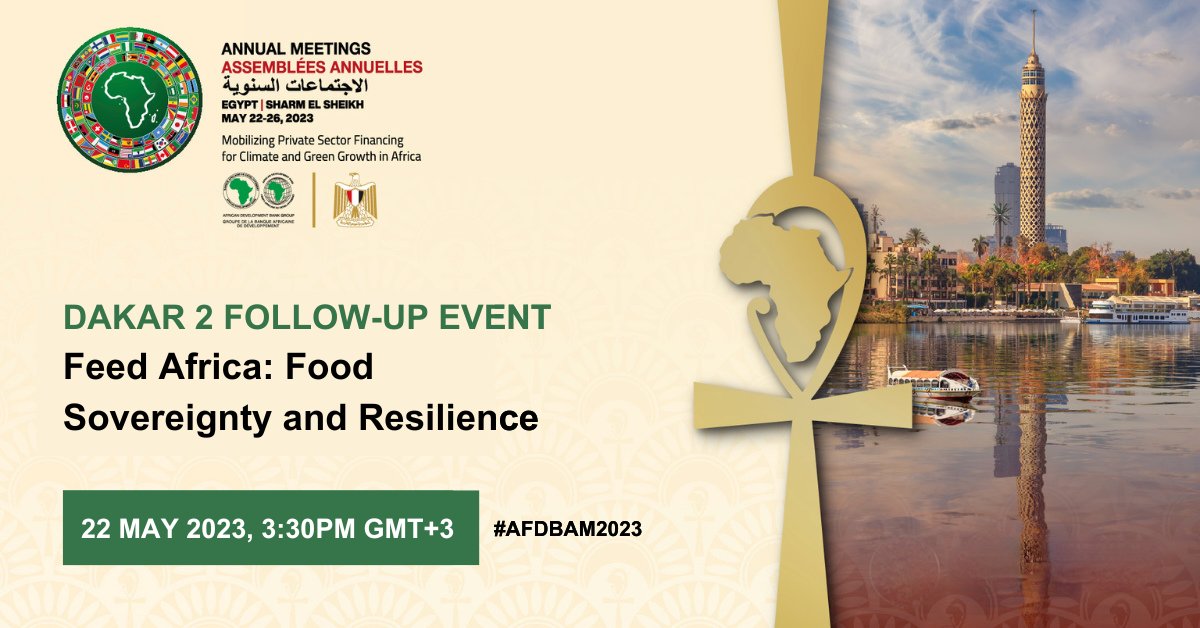 AfDB_Group's tweet photo. The #climatecrisis and food sovereignty are two interconnected issues. Learn about resilient #food systems in #Africa: https://t.co/xLMz7Q5oin

Join us today for an #AfricaFoodSummitDakar2 follow-up.

📽️  On #AfDBTV in French and English: https://t.co/K67bC7EJXP https://t.co/cYscqdkWrf