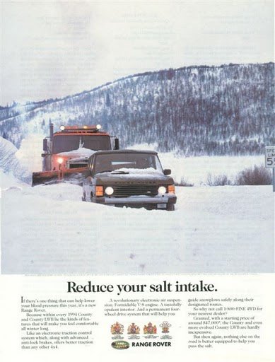 mkobach's tweet photo. These old Range Rover ads are so good. 

I wish images + copy like this were still effective, especially on paid social. https://t.co/NYPaFd3D4J