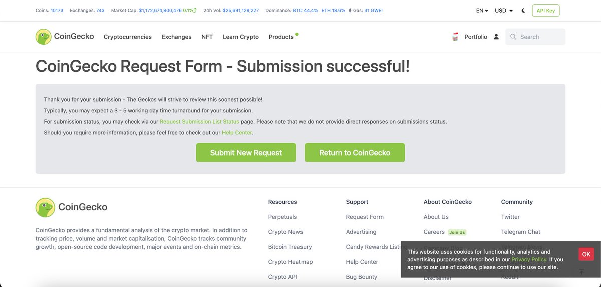 Hi <a href="/coingecko/">CoinGecko</a>, I've just completed my registration on your platform!. Looking forward to exploring the world of crypto with you. 
#CoinGecko #Crypto #BSC #BNBChain #BNBMeme #CG #CGCommunity #BSCGems #BSCGems #BSCGemAlert #BinanceSmartChain #binance📷