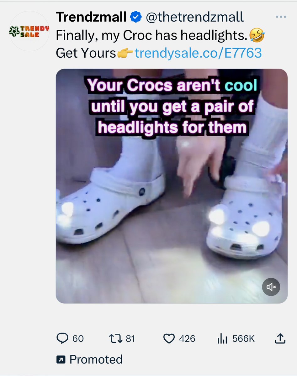 While I do own a pair of @Crocs slides, I wouldn't be caught dead in their clogs, so I was surprised to get this ad on twitter. You have your work cut out for you, @lindayacc.