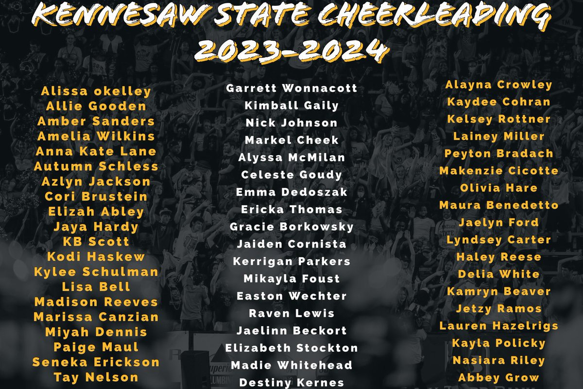 Congrats to the 2023-24 Kennesaw State Cheerleaders!