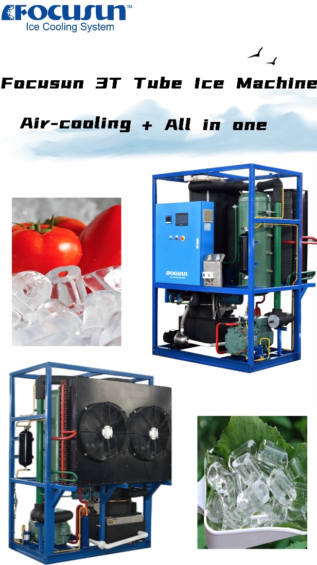 tube_icemachine's tweet image. #Focusun air-cooled 3T #tubeicemachine has been successfully manufactured! #icetube is very transparent and beautiful. 
#tubeice is edible, and can also be used for beverage preparation, decoration, food preservation, etc.
#弗格森 一体式 #管冰机 成功制成，日产量3吨。具体请咨询~