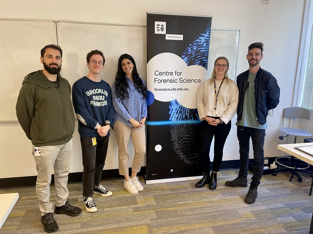 CFS_UTS's tweet photo. Fantastic @CFS_UTS PhD presentations today by Lutfi Asad, Harrison Fursman, Layal Zaarour, Lumikki Clover Ree and Harrison Woodward today with topics in #fingermarks and #forensicbiology. Congratulations 👏 to all concerned!
@UTS_Science @UTSResearch @UTSEngage @UTS_GRS https://t.co/eP5CsXKJB9