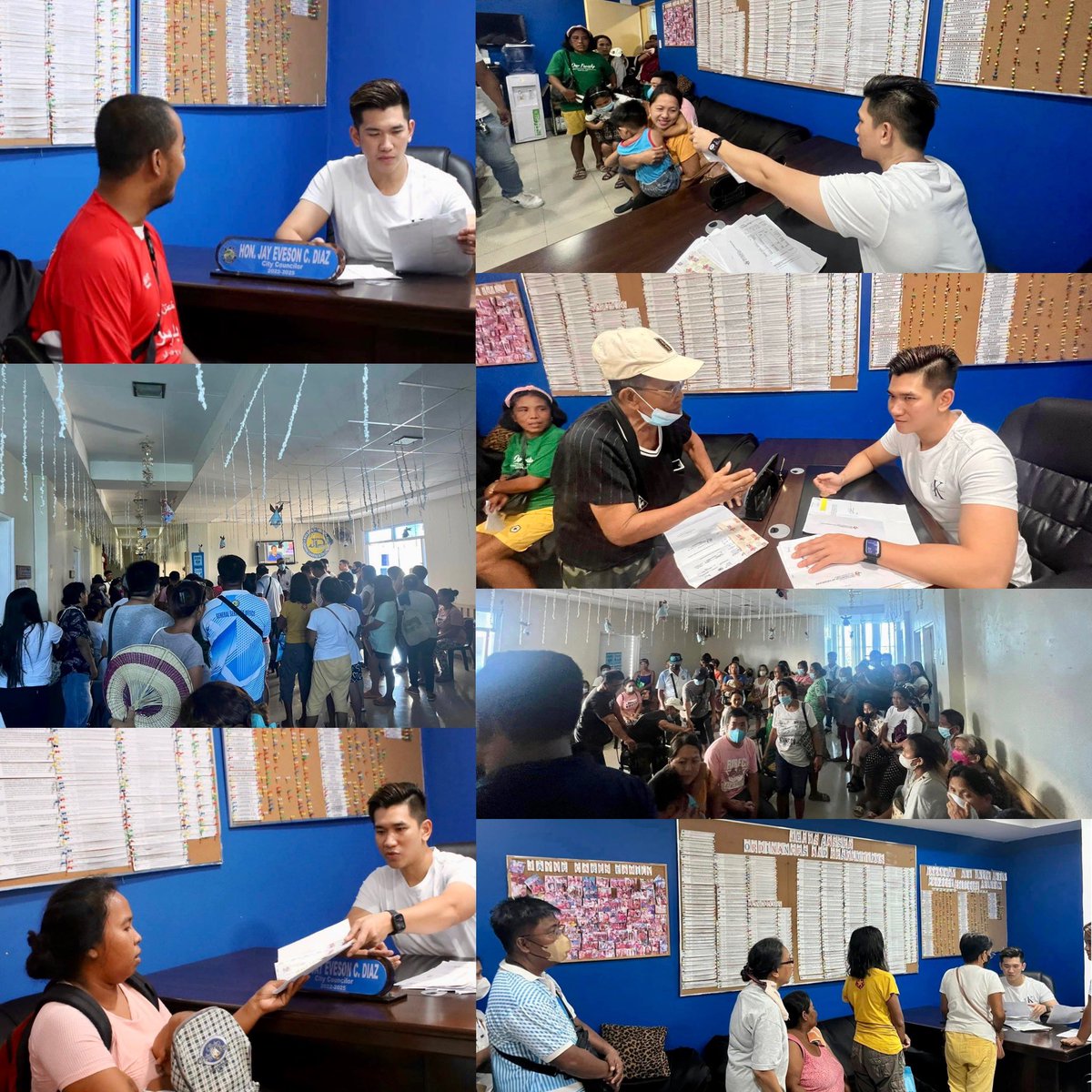 drizzyjayve's tweet photo. Afternoon Social Services program sa ating humble office 💙❤️✋🏻

 #SocialServices #JayveCares #PublicService 
busy monday, we personally extended Social Services to the Ilagueños this afternoon at our Office in the Sangguniang Panlungsod Building.
We catered 100 constituents 2day https://t.co/MJDOWAMw1x