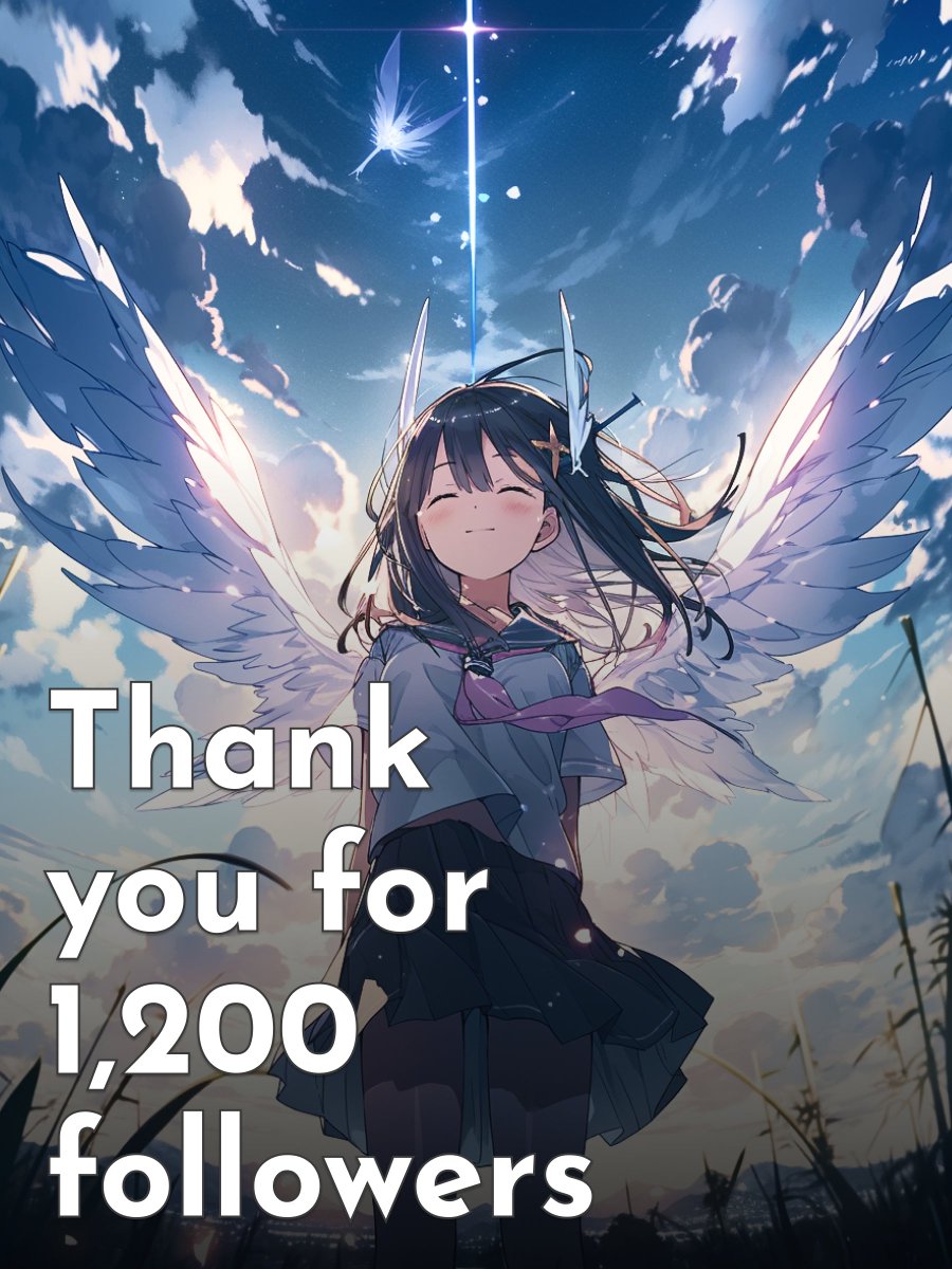 Alca8708's tweet photo. 祝！1,200フォロワー✨

過去のイラストをポスター風にしてみました！
これからも自己満ですが妄想を垂れ流していきます！

フォロワー&amp;リツイート・いいねをしていただき、いつも本当にありがとうございます！

皆様のイラスト楽しみに拝見しています！
今後ともぜひよろしくお願いしますー！

#AIart https://t.co/OoLfpzG8wN