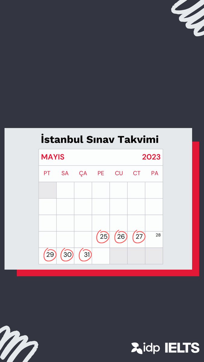 Şimdi kayıt ol sınırlı kontenjanı kaçırma!

ielts.idp.com/turkey/test-da…

#IDPEducation #IELTS #IELTSTest #IELTSSpeaking #IELTSStudy #IELTSTips #IELTSAdvice #IDPIELTS #Ankara