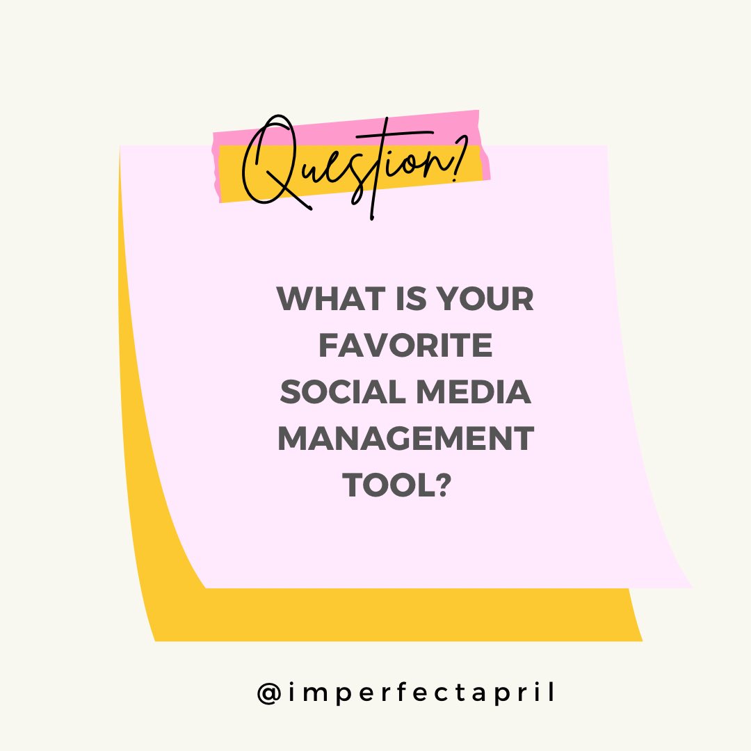 Hey Twitter peeps, happy Monday to you. What is your favorite #SocialMediaManagement tool? Thank you.