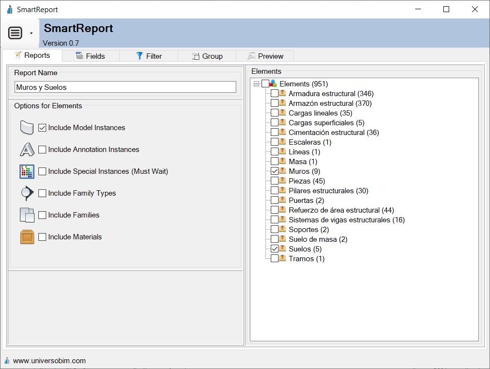 VenadoRevit's tweet photo. Nueva versión 0.7 de SmartReport para #Revit. Se agregaron 8 filtros y 6 reglas de filtrado. Se pueden elegir Ejemplares Especiales del modelo #BIM. Link: https://t.co/8S6WuJ6EHS https://t.co/90nQWflnPM