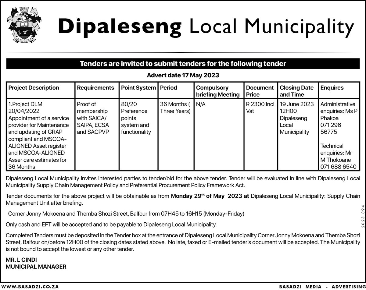 BasadziGroup's tweet photo. The following Municipalities/Departments/Companies released vacancies/tenders/notices this past week

1. Legal Aid
2. Dept. sports, Arts &amp; Culture
3. Dipaleseng LM
4. Port st Johns

keep safe, like &amp; share, and stay tuned for more posts/tenders/Vacancies https://t.co/F7jfV3aVcZ