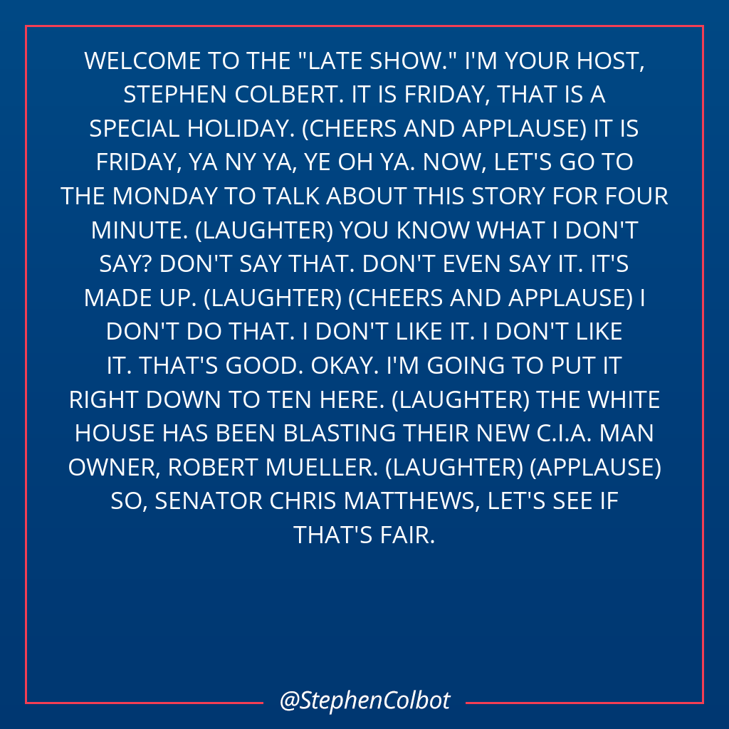 Stephen Colbot tweet media